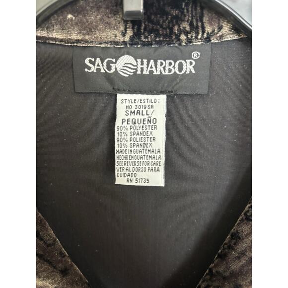 Vtg 90s Velvet Snake Skin Print Brown Button Up Top Size Small Grunge Mob Wife - Picture 3 of 9